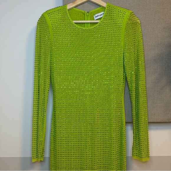 SELF-PORTRAIT The GG Embellished Midi Dress 💚✨ - Picture 10 of 15